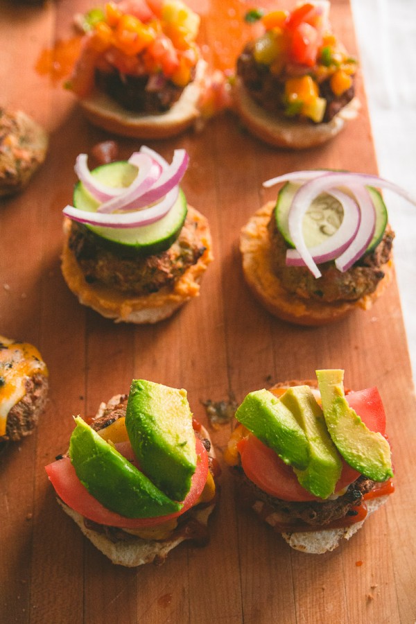 Spicy Veggie Burger Slider Trio - Dad With A Pan