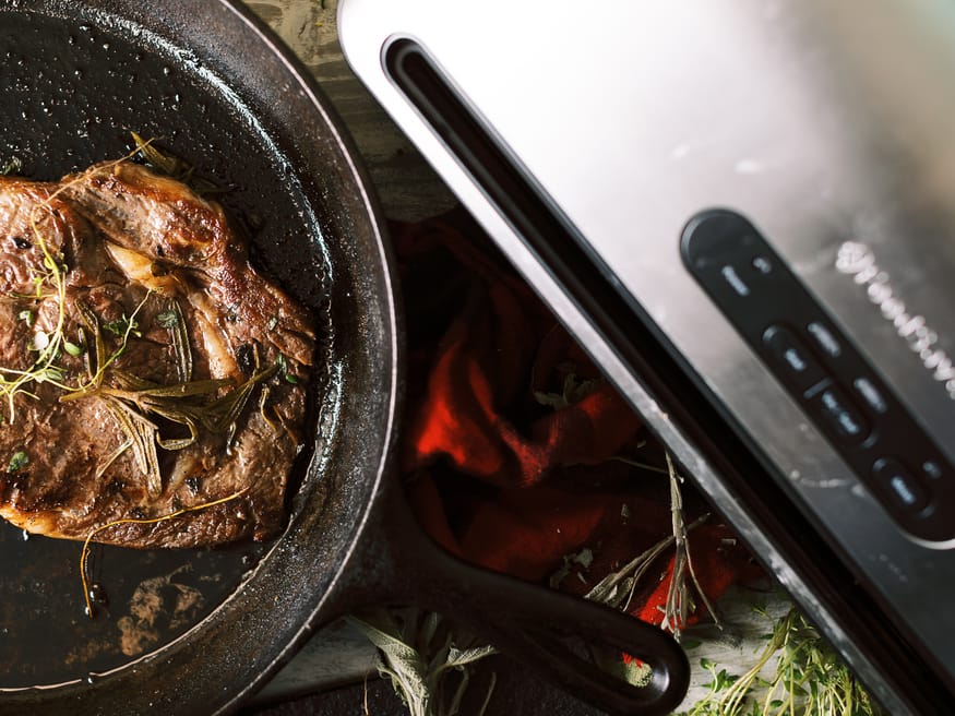 Sous-Vide Rib Eye with Rosemary and Herb seasoning - Dad With A Pan