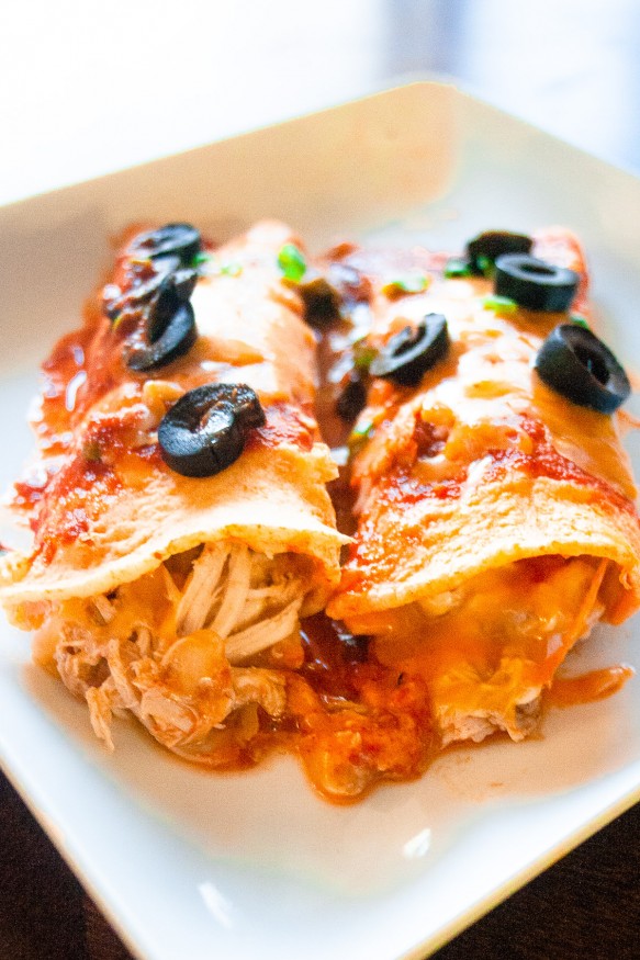 Spicy Chicken and Cheese Enchiladas - a href="https://dadwithapan.com/...