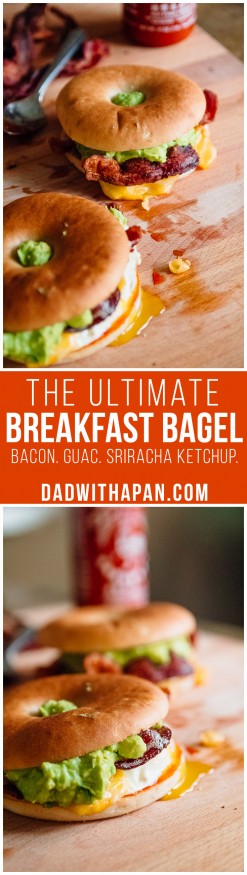 The Ultimate Breakfast Bagel #Bacon #Breakfast #Sandwich
