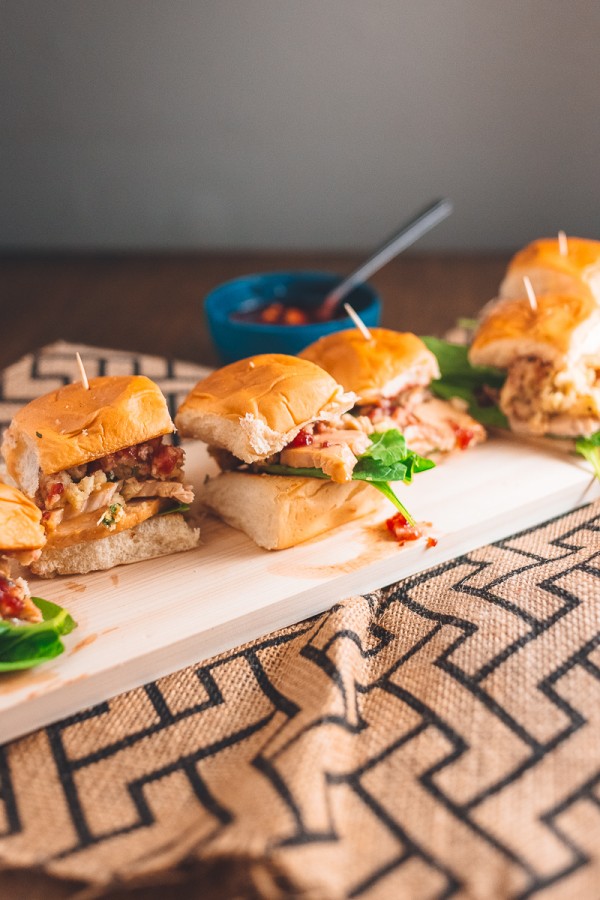 Thanksgiving Leftovers Sliders With Cranberry Mango Sauce - Dad With A Pan