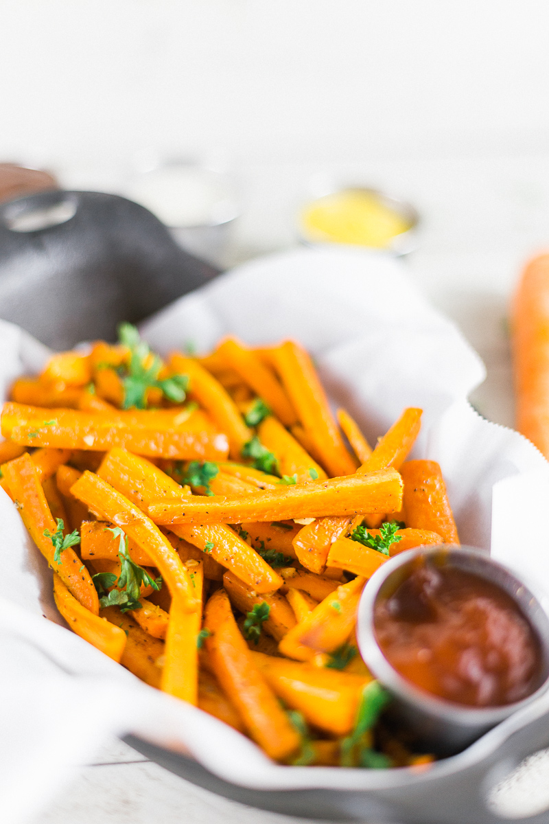 Baked Garlic Carrot Fries - Dad With A Pan