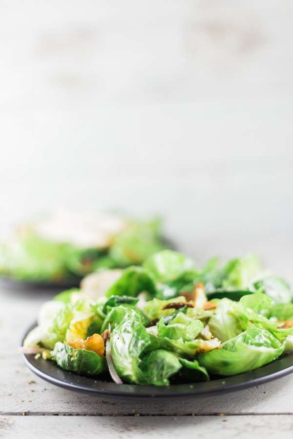 Brussel Sprout Salad With Honey Mustard Vinaigrette - Dad With A Pan