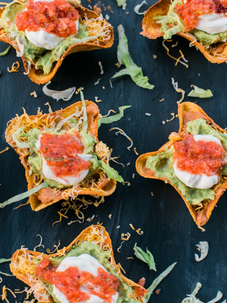 7 Layer Bean Dip Tostada Bowl - Dad With A Pan