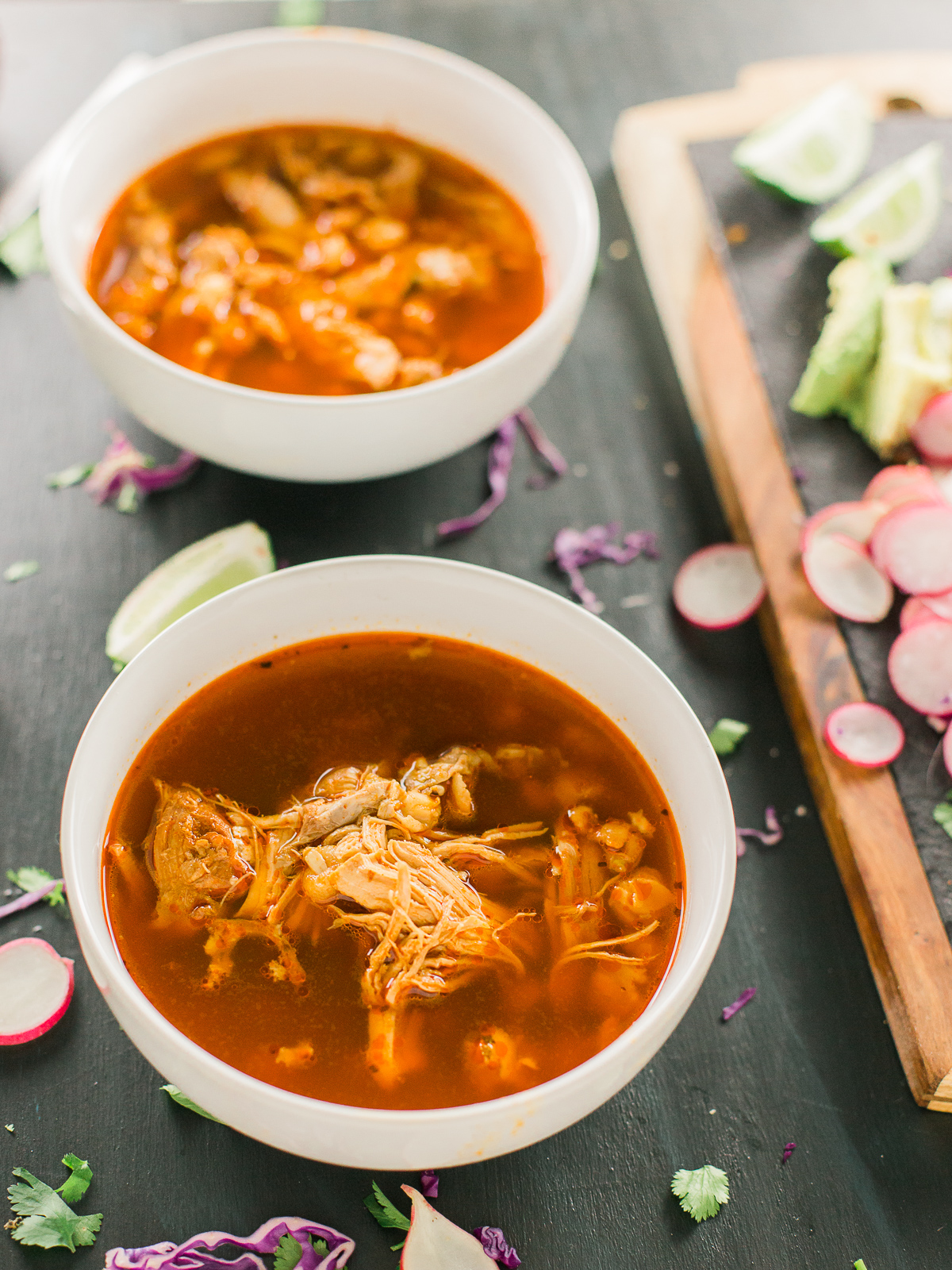 Red Pozole with Chicken (Pozole Rojo de Pollo) - Dad With A Pan