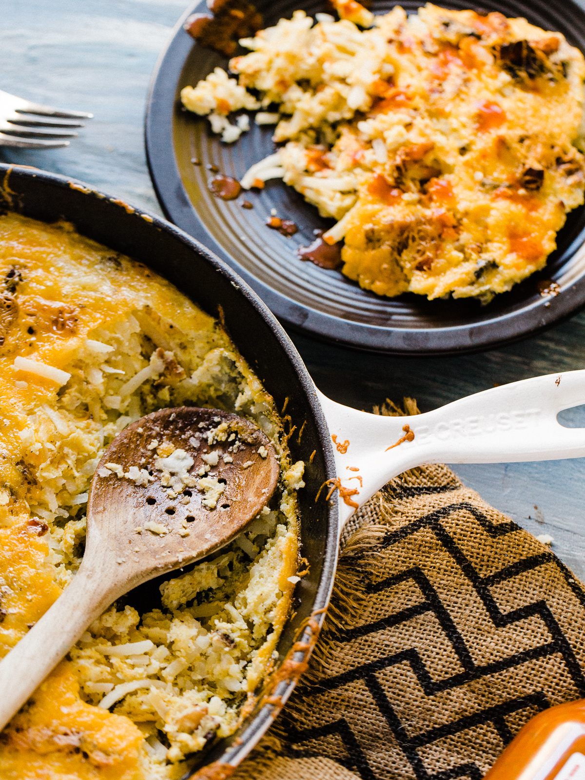 Egg Bacon Hash Brown Breakfast Skillet - Dad With A Pan