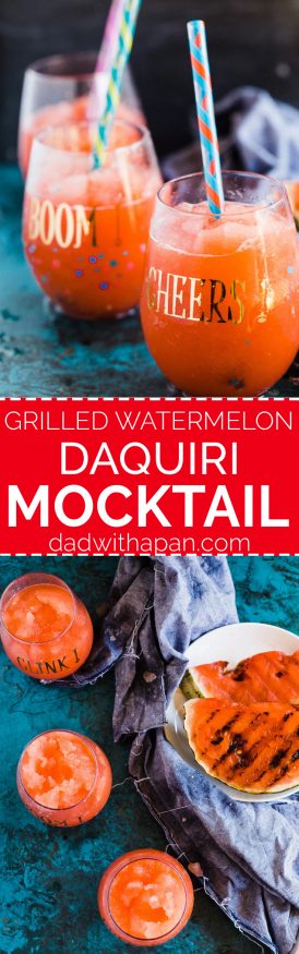 Watermelon Daiquiris are delicious, but have you ever tried a grilled watermelon daiquiri? It's got a slightly sweet and hint of smoky flavor to it, that's amazing! dadwithapan.com