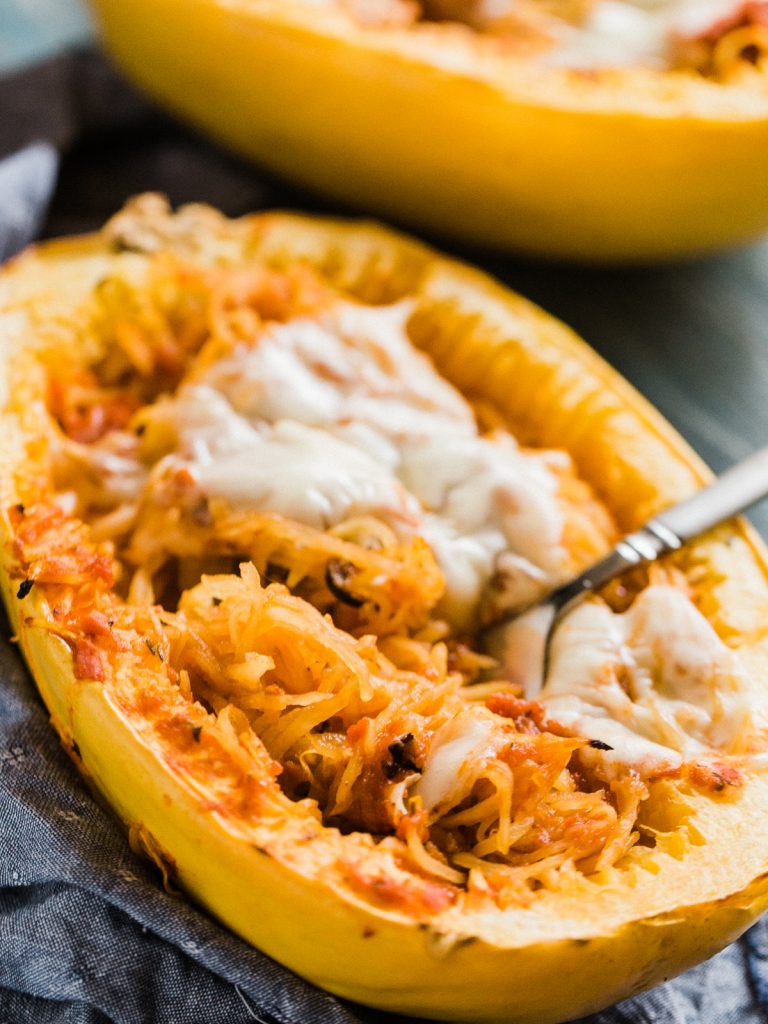 Spaghetti Squash With Marinara Sauce Dad With A Pan 5605