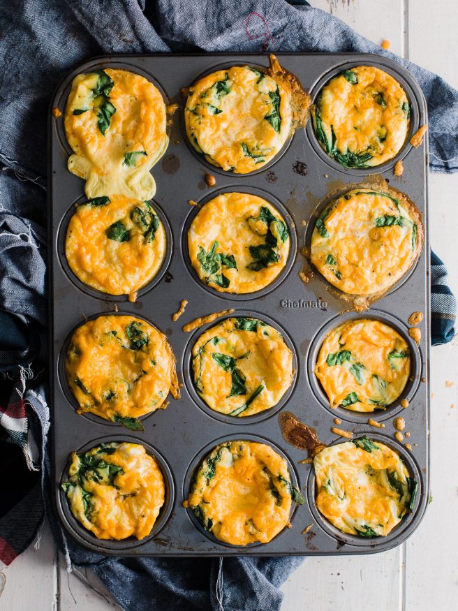 Cheesy Spinach and Potato Frittata Muffins - Dad With A Pan