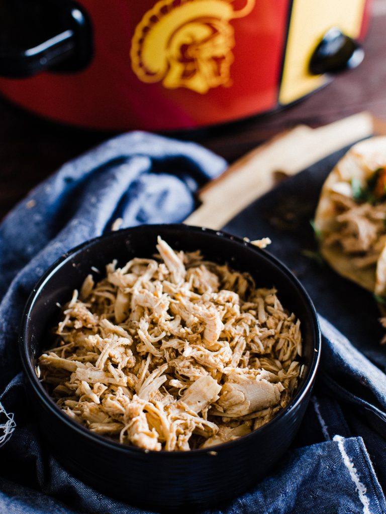 Spicy Crock Pot Slow Cooker Shredded Chicken Street Tacos PERFECT For   Crock Pot Shredded Chicken Tacos 2 768x1024 