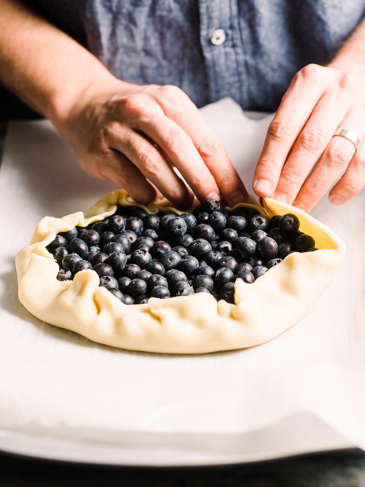 Boozy Bourbon Blueberry Galette - Dad With A Pan