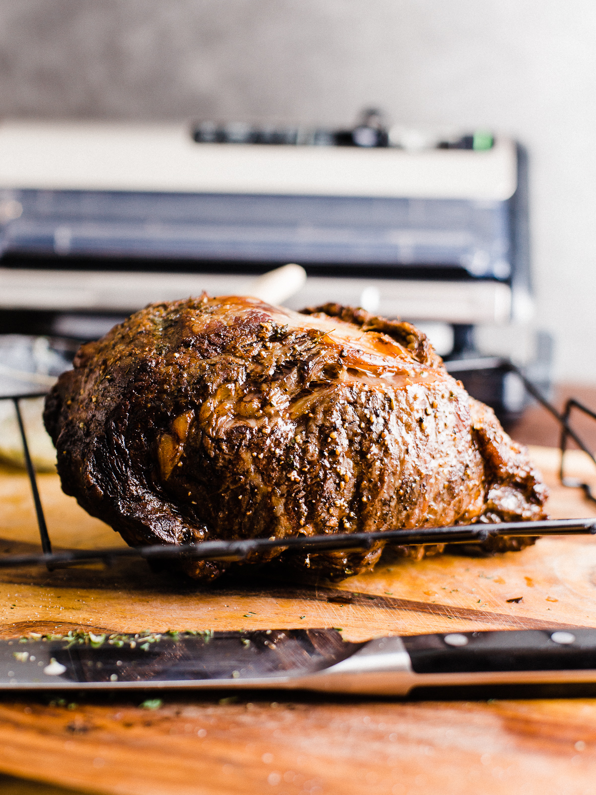 Vacuum Marinated Wine And Herb Rib Roast Dad With A Pan