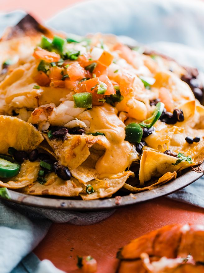 Grilled Lobster Nachos with Queso Sauce - Dad With A Pan
