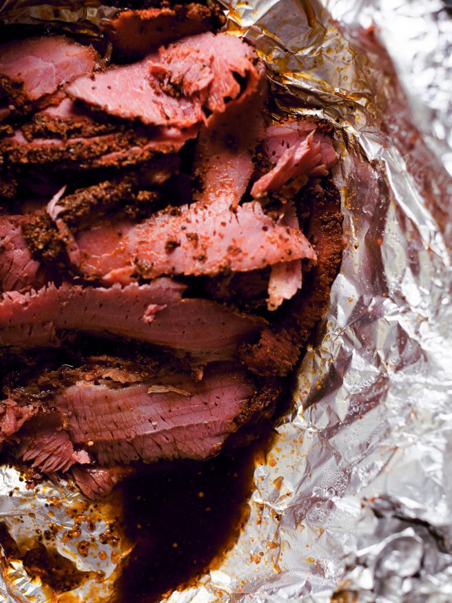 Save a few days of waiting and skip brining your brisket for Smoked Pastrami and use a corned beef packer. Slow smoked, then steamed, making an amazing home-made pastrami!
