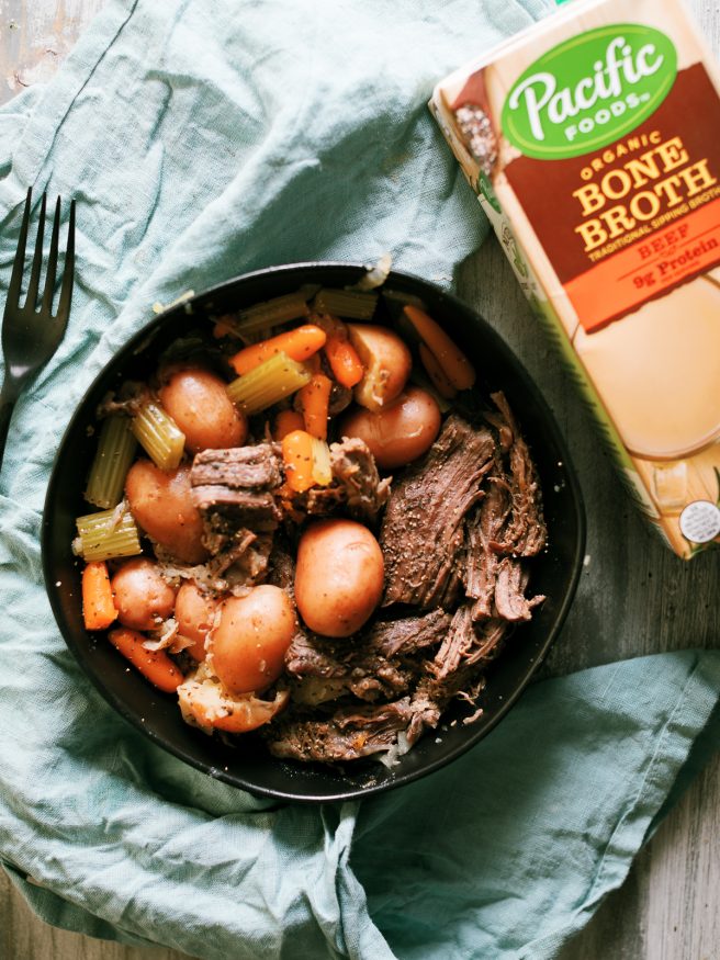 This Instant Pot Roast is the perfect way to get a hearty comfort food on the table during the week. What takes ours in a crock pot, is done in less than 60 minutes with less than 10 minutes of prep!