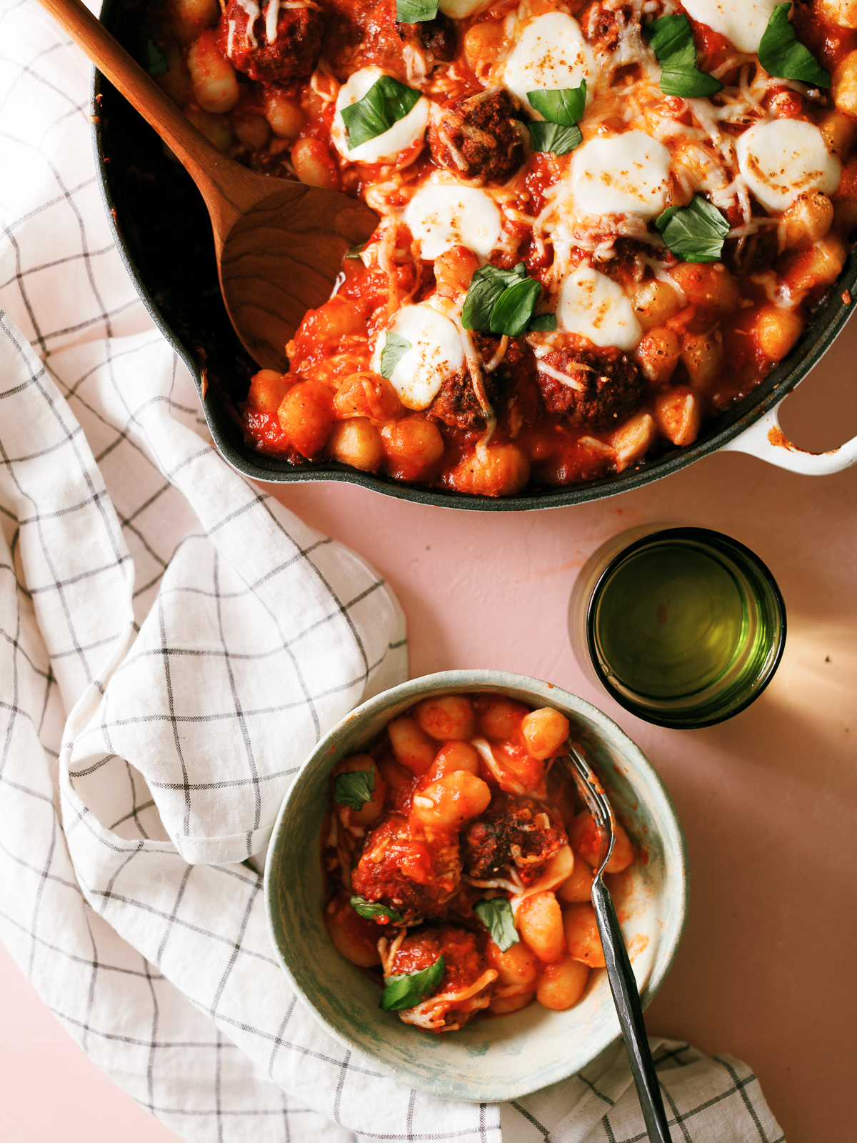 Cheesy Gnocchi and Meatball Skillet - Dad With A Pan