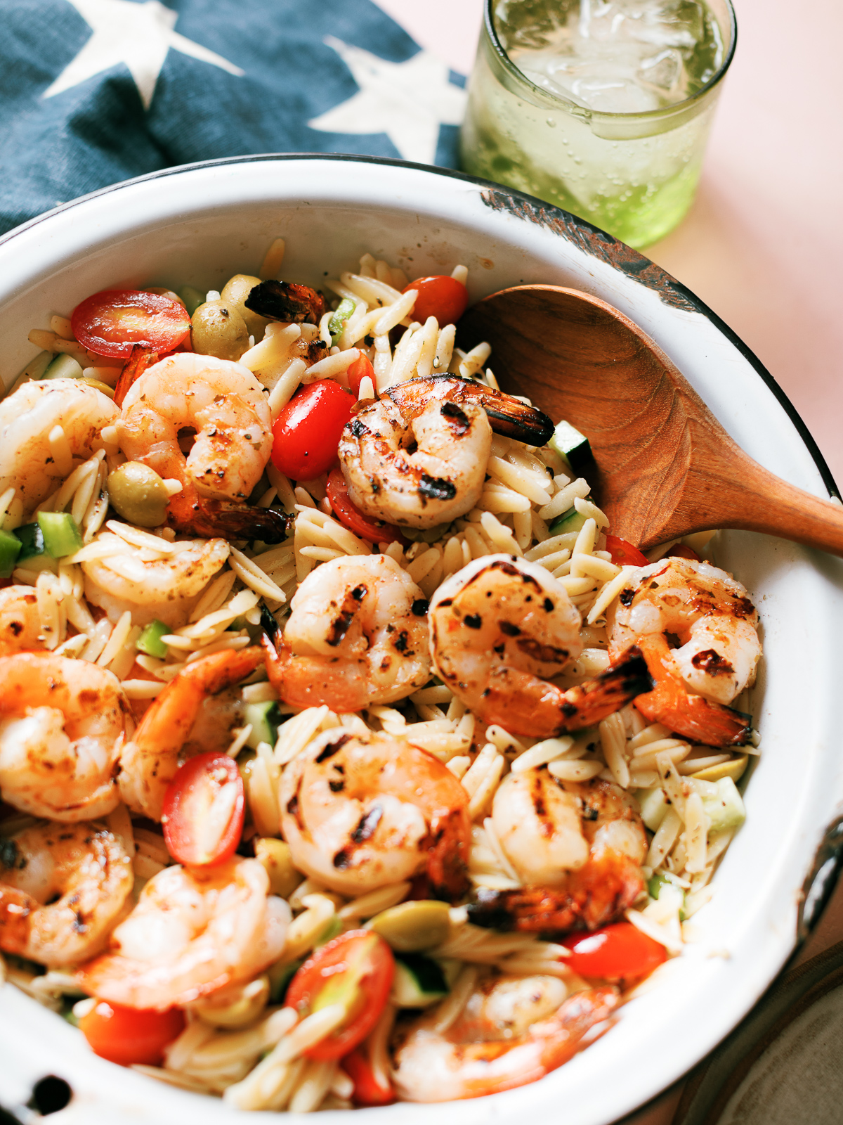 Grilled Shrimp Orzo Pasta Salad Dad With A Pan