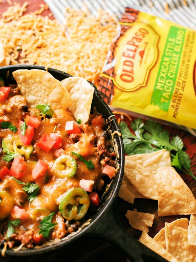 Everything you love about a taco, but in dip form! This taco dip Perfect for Cinco De Mayo!