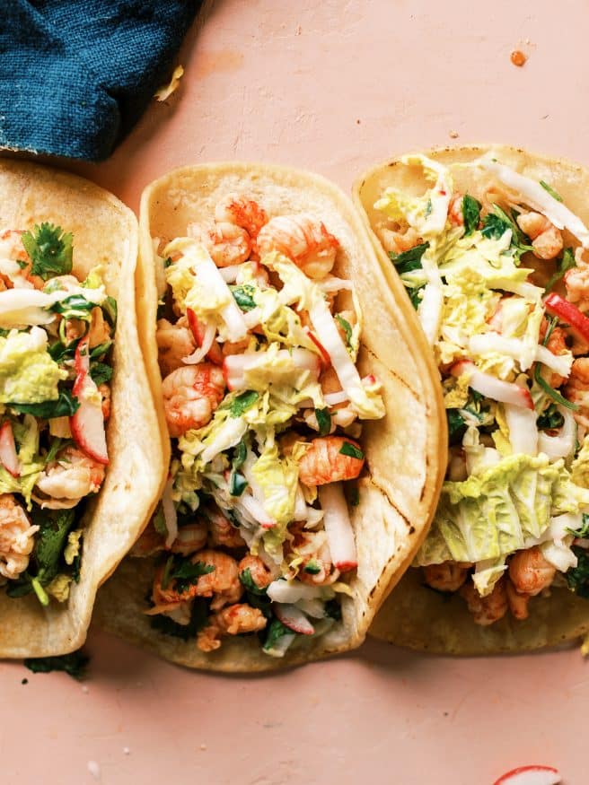 These cilantro lime lobster tacos have so much flavor and is perfect for the summer! I topped them off with a spicy Serrano citrus slaw that is out of this world!