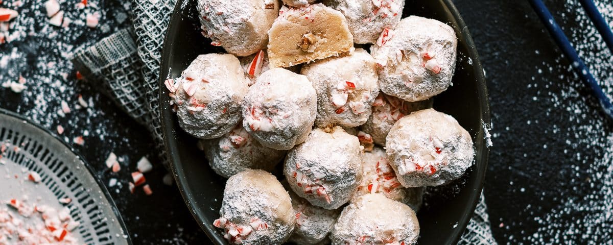 Peppermint Pecan Snowball Cookies Dad With A Pan 1583