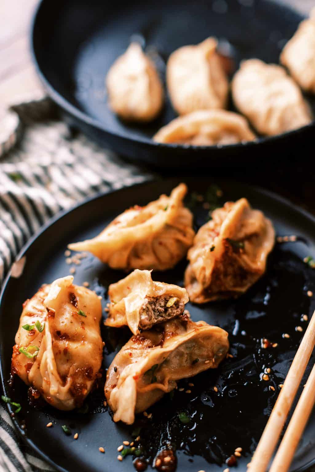 Fried Pork Dumplings Completely from Scratch - Dad With A Pan