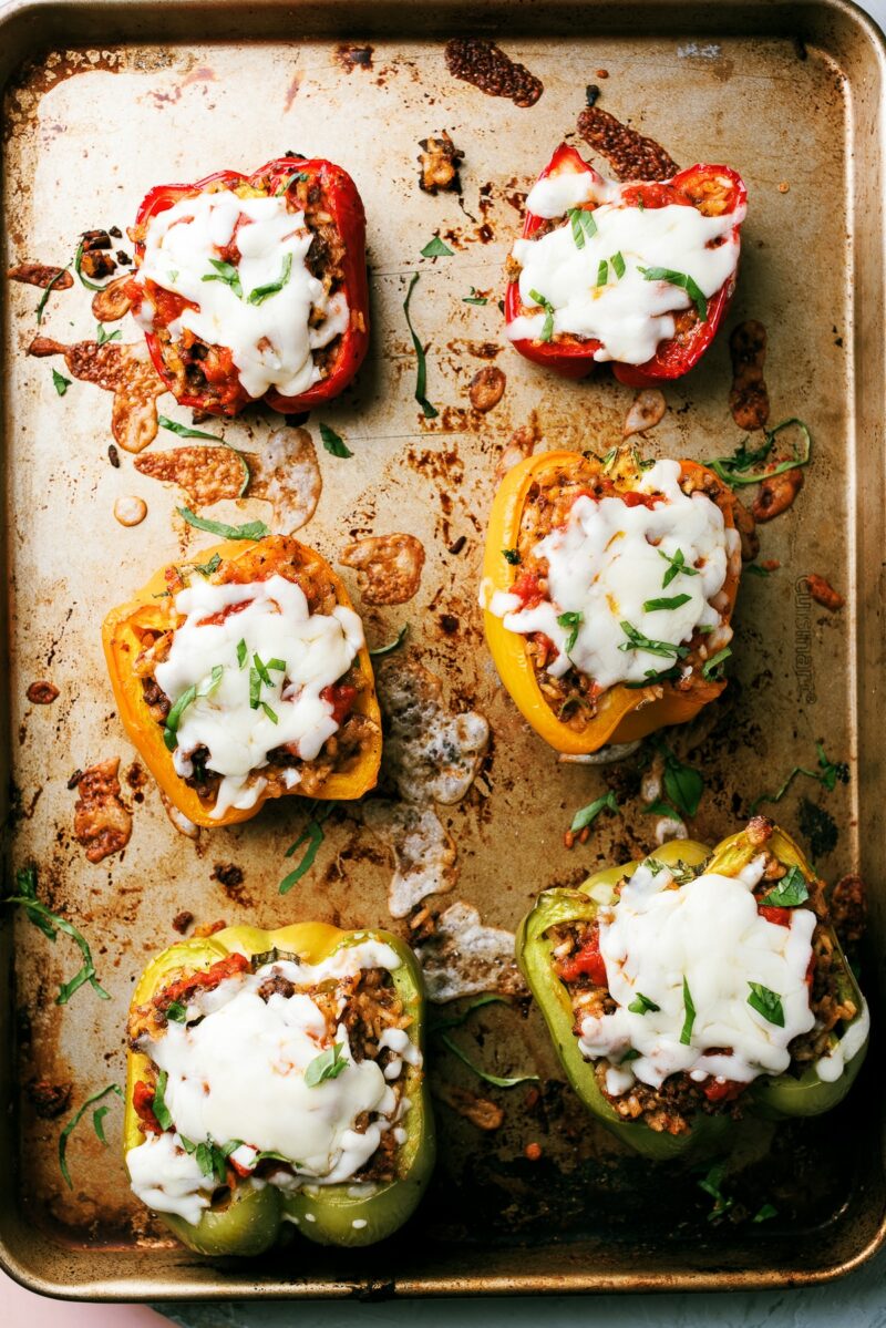 Italian Style Stuffed Peppers Dad With A Pan   Italian Stuffed Peppers 3 800x1199 