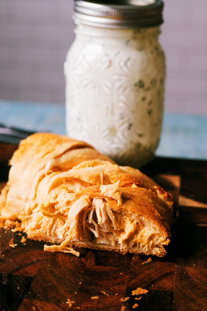 This Buffalo Chicken Crescent Ring checks all the boxes – it’s quick, packed with buffalo flavor, wrapped in  buttery crescent rolls that's perfect for feeding a crowd.